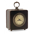 Mindy Brownes Black Faux Leather Clock 5983 